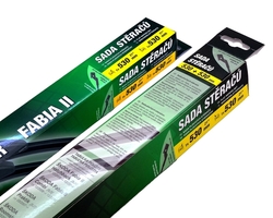 Stěrače  Fábia II,ROOMSTER 530/530mm GREEN FLAT 